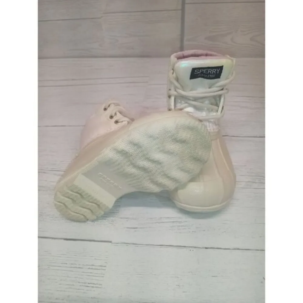 Sperry Girls‎ Size 6M White/Pink NWOT Rain Boots SCL 165287